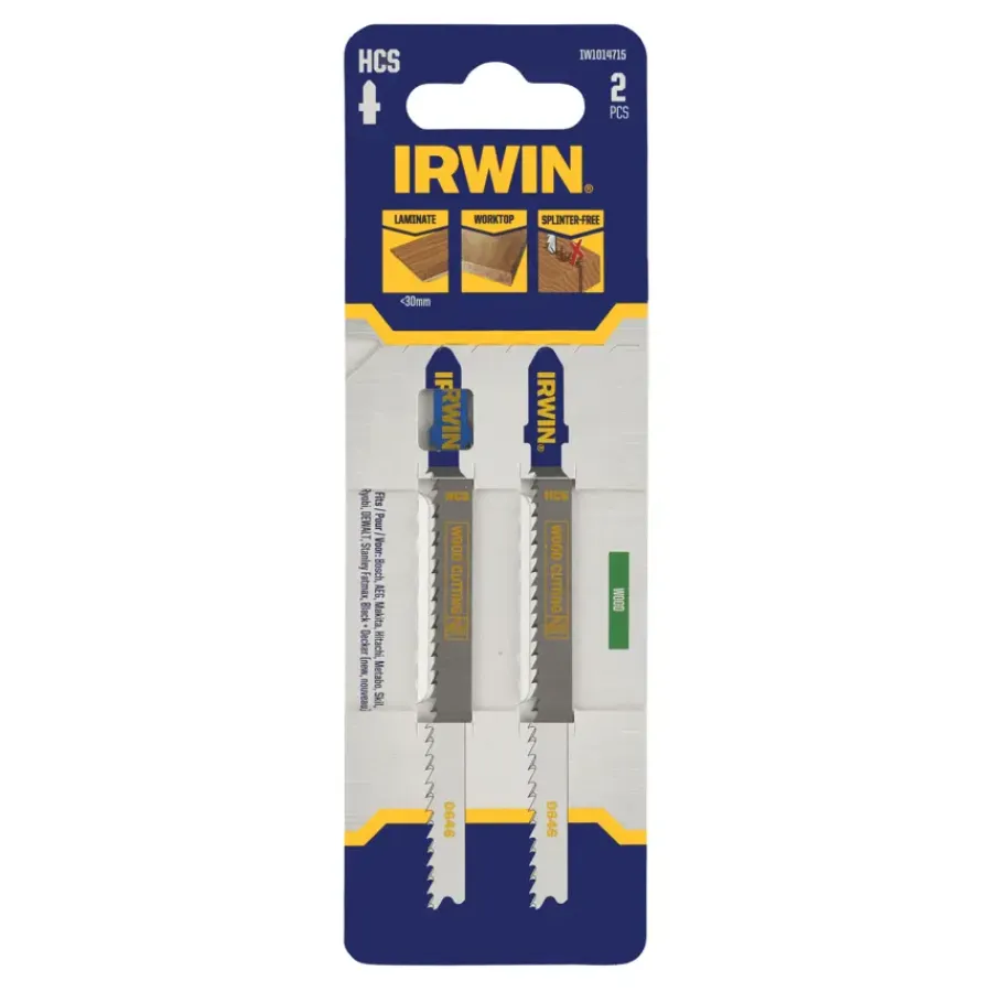 Zaagbladen > IRWIN Pro decoupeerzaagblad T-aansluiting voor laminaat / spaanplaat - 2 stuks