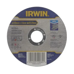 Slijpaccessoires > IRWIN Pro doorslijpschijf Ø115 mm. Dikte 1.6 mm. Voor metaal.