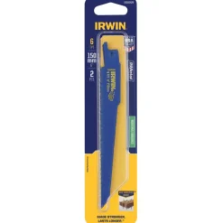 Zaagbladen > IRWIN reciprozaagblad vertanding 6T bi-metaal voor hout met spijkers - 2 stuks - 150 mm
