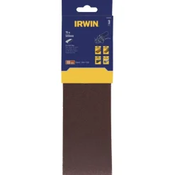 Schuuraccessoires > IRWIN schuurband 75 x 533 mm K80 voor bandschuurmachines van bijv. Bosch en LUX, 3 stuks