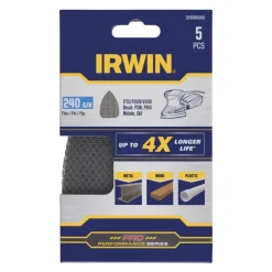 Schuuraccessoires > IRWIN schuurgaas voor multischuurmachines Bosch PSM, Skil, Lux, Metabo, zelfklevend K240, 5 stuks