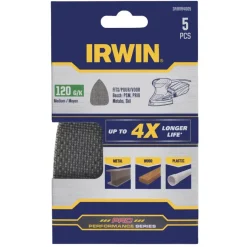 Schuuraccessoires > IRWIN schuurgaas voor multischuurmachines Bosch PSM, Skil, Lux, Metabo, zelfklevend K120, 5 stuks