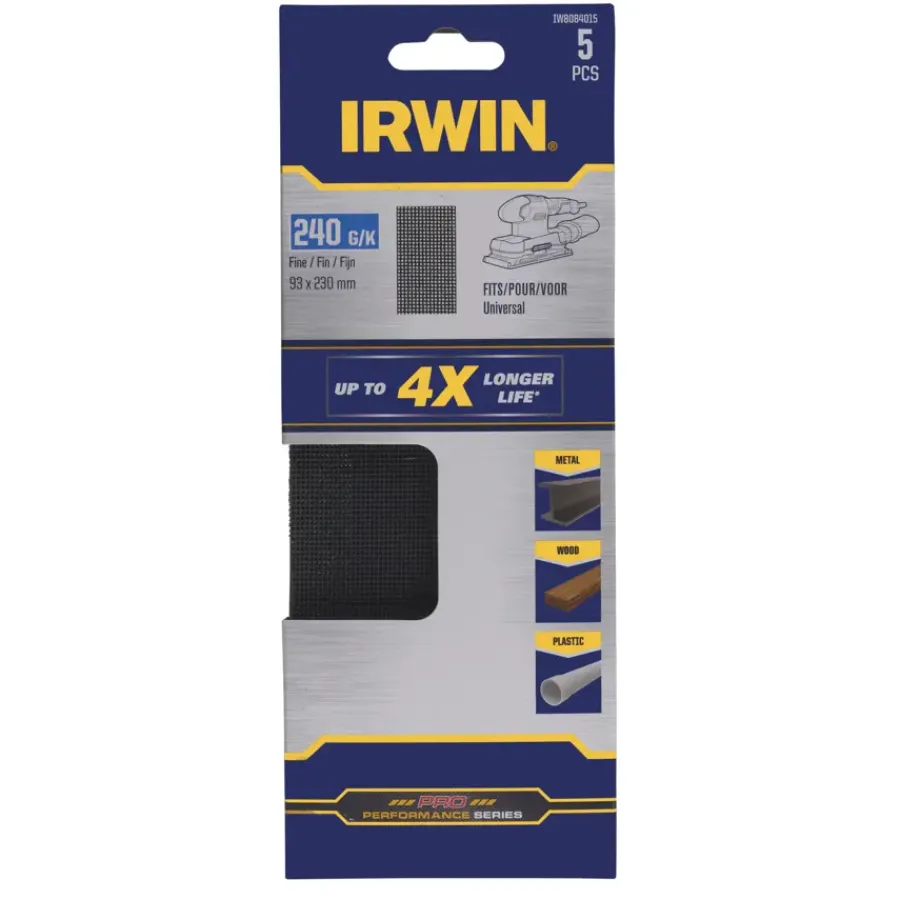 Schuuraccessoires > IRWIN schuurgaas 230 x 93 mm K240 5 stuks.