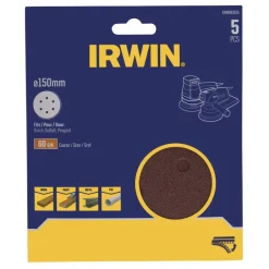 Schuuraccessoires > IRWIN schuurschijf rond Ø150 mm zelfhechtend K60, 5 stuks