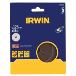Schuuraccessoires > IRWIN schuurschijf voor haakse slijper Ø125 mm korrelgrootte K60 5 stuks
