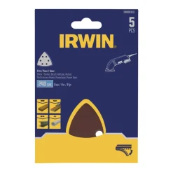Schuuraccessoires > IRWIN schuurvel driekhoek 95 x 95 mm zelfhechtend K240, 5 stuks