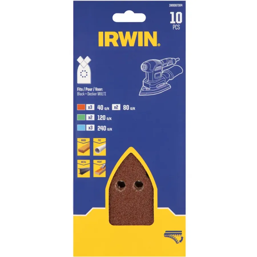 Schuuraccessoires > IRWIN schuurvellen 165x100 mm 10 stuks