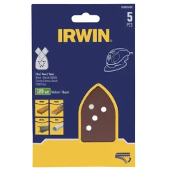 Schuuraccessoires > IRWIN schuurvel voor Bosch Primo en B+D Mouse zelfklevend K120, 5 stuks
