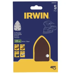 Schuuraccessoires > IRWIN schuurvel voor de OK handpalmschuurmachine, zelfklevend K120, 5 stuks