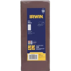 Schuuraccessoires > IRWIN schuurvel 280 x 115 mm K60/K100/K150 voor klembevestiging, zonder perforatie, 50 stuks.