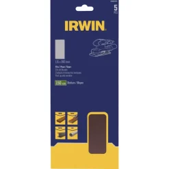 Schuuraccessoires > IRWIN schuurvel 280 x 115 mm K150 voor klembevestiging, zonder perforatie, 5 stuks.