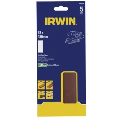 Schuuraccessoires > IRWIN schuurvel 230 x 93 mm K150 voor klembevestiging, zonder perforatie, 5 stuks.