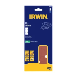Schuuraccessoires > IRWIN schuurvel 190 x 93 mm K120 zelfhechtend, met perforatie voor B+D, 5 stuks.
