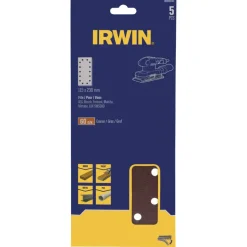 Schuuraccessoires > IRWIN schuurvel 230 x 115 mm K60 zelfhechtend, met perforatie, 5 stuks.