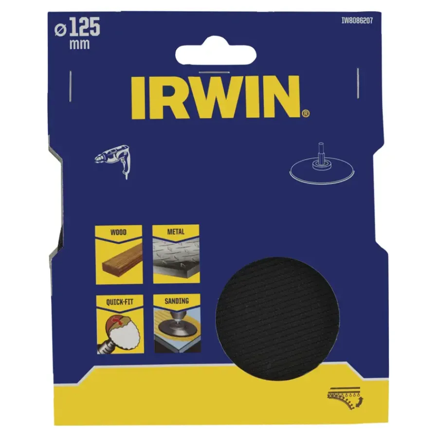 Schuuraccessoires > IRWIN steunschijf voor schuurschijven Ø125 mm.