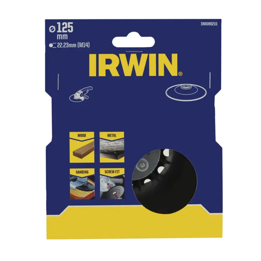 Schuuraccessoires > IRWIN steunschijf voor schuurschijven voor haakse slijper Ø125 mm
