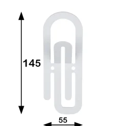 Jashaak enkel Paperclip wit zamak