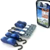 Aanhanger Accessoires > Jumbo spanbanden set met S-haken en eindloos - blauw - 4 stuks