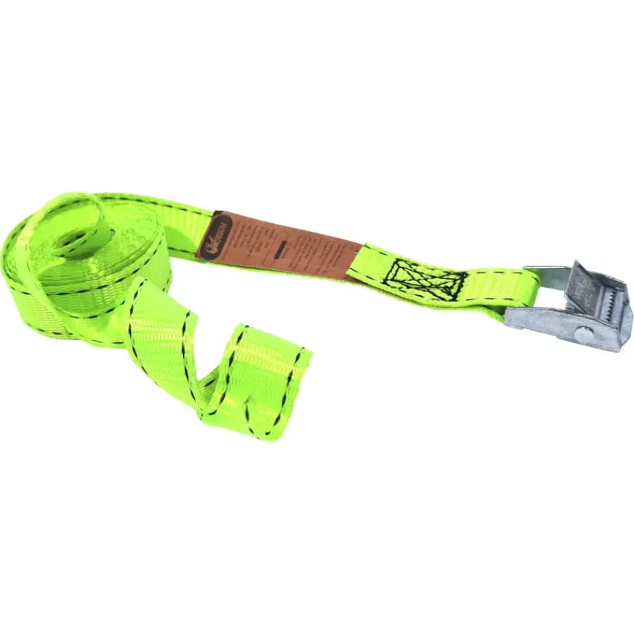 Aanhanger Accessoires > Jumbo spanband groen 25mm met klemgesp 300 cm