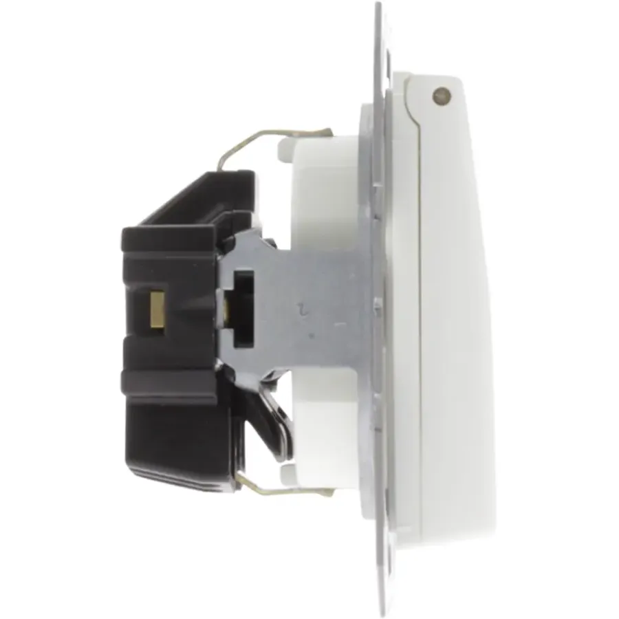 Inbouw Schakelmateriaal|Stopcontacten & Overige Contactdozen > JUNG AS500 enkel geaard stopcontact met klep wit
