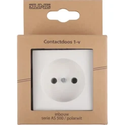 Inbouw Schakelmateriaal|Stopcontacten & Overige Contactdozen > JUNG AS500 Enkel Stopcontact Wit