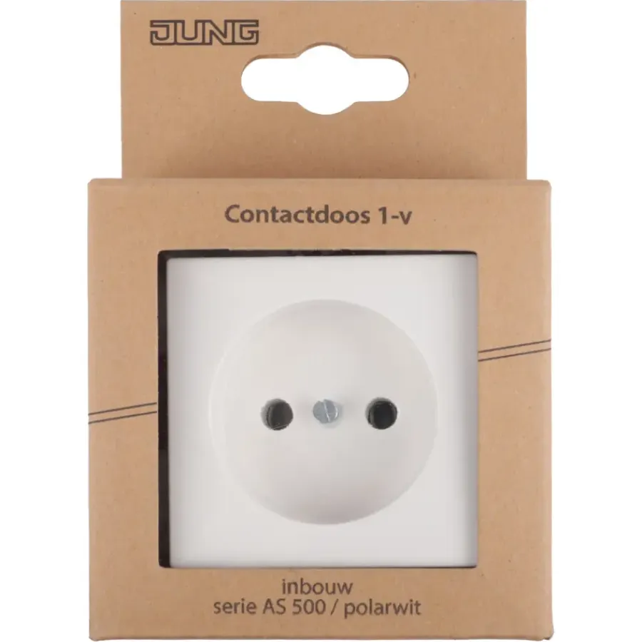 Inbouw Schakelmateriaal|Stopcontacten & Overige Contactdozen > JUNG AS500 Enkel Stopcontact Wit