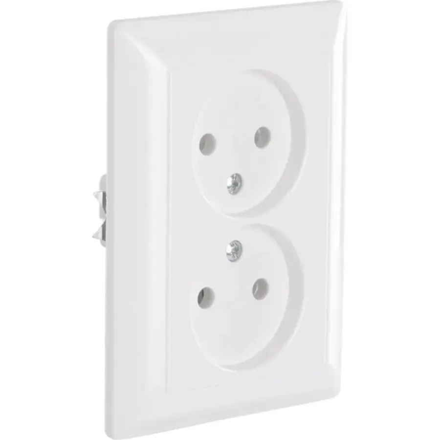 Inbouw Schakelmateriaal|Stopcontacten & Overige Contactdozen > JUNG AS500 Inbouw Dubbel Stopcontact Wit