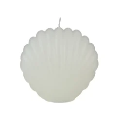 Kaars schelp wit 12,5 x 4,3 cm