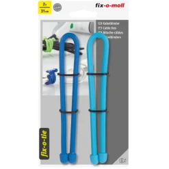 Kabelklemmen > Fix-o-moll Kabelbinder fix-o-tie 2 kleuren 31cm lang 2 stuks