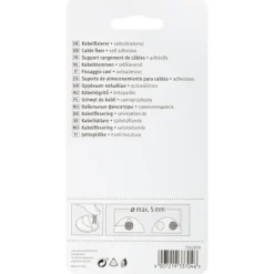 Kabelklemmen > Fix-o-moll Kabelhouders zelfklevend 3 kleuren 19x10mm 6 stuks