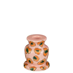 Kandelaar l.roze - h9xd7,5cm