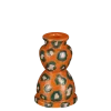Kandelaar oranje - h15xd9,5cm