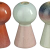 Kandelaar oranje l.groen blauw - h15xd8,5cm - per stuk