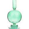 Kandelaar rond glas 19 cm assorti