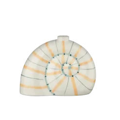 Kandelaar schelp oranje/blauw