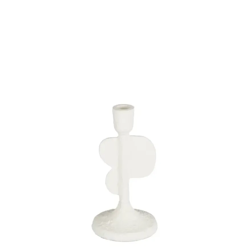 Kandelaar wit - h20xd10cm