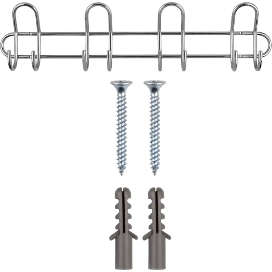 Kapstok 8 haken Gerome chroom zamak 590 mm