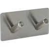Kapstok 2 haken Jette RVS 87 mm 2 stuks