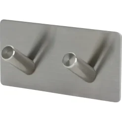 Kapstok 2 haken Jette RVS 87 mm 2 stuks