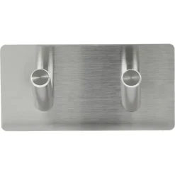 Kapstok 2 haken Jette RVS 87 mm 2 stuks