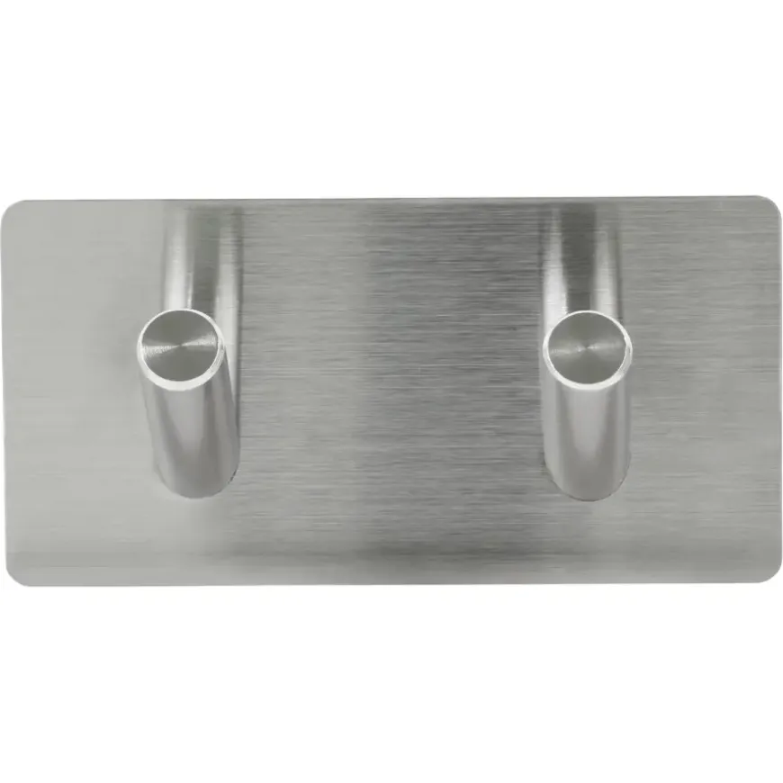Kapstok 2 haken Jette RVS 87 mm 2 stuks