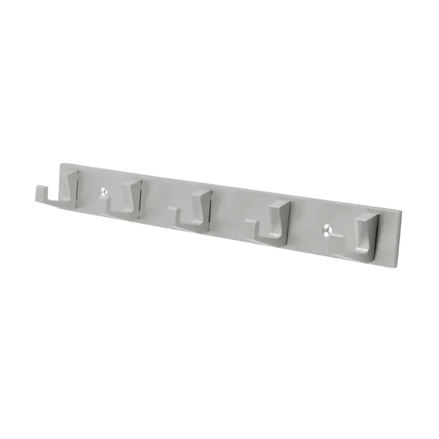 Kapstok 5 haken Kristel aluminium 360 mm