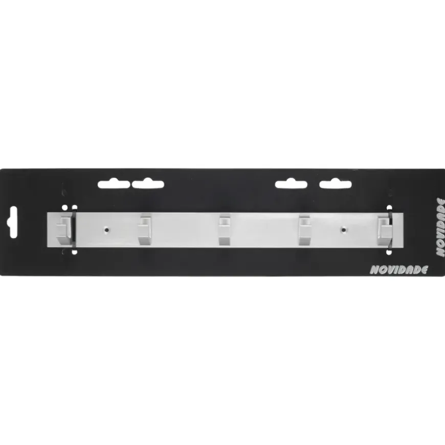Kapstok 5 haken Kristel aluminium 360 mm
