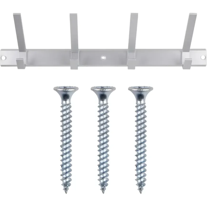 Kapstok 4 haken Ria aluminium 456 mm