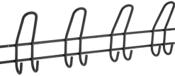 Kapstok 8 haken Ursela zwart zamak 530 mm