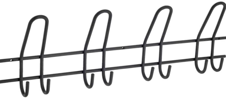 Kapstok 8 haken Ursela zwart zamak 530 mm