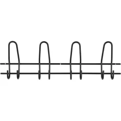 Kapstok 8 haken Ursela zwart zamak 530 mm