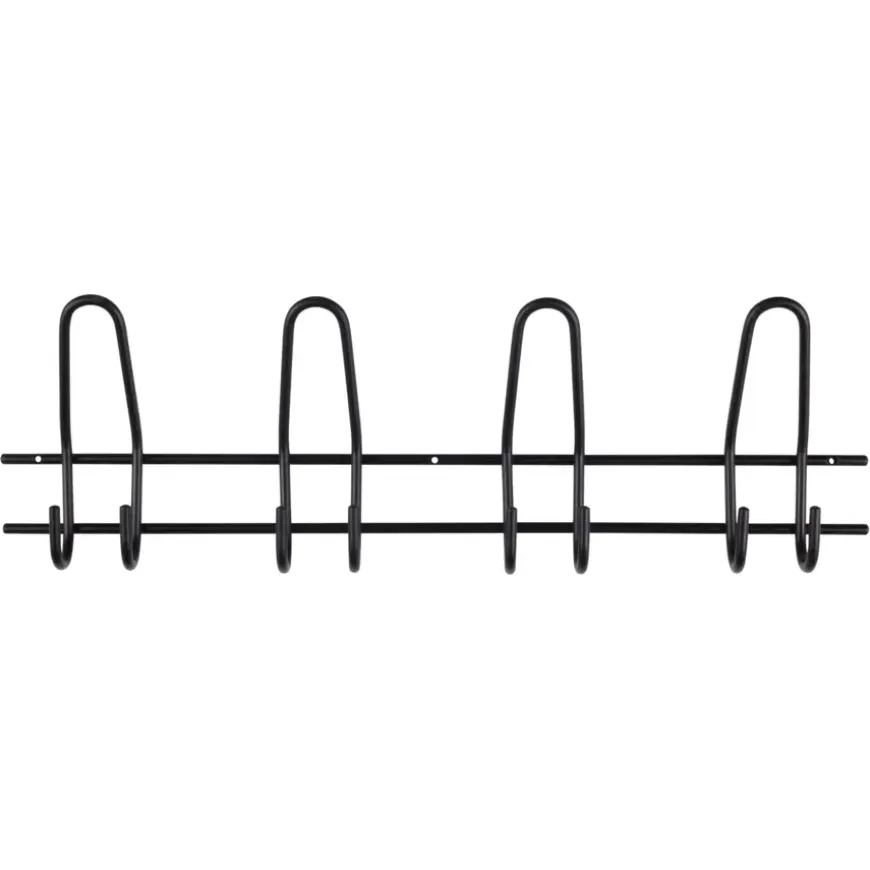 Kapstok 8 haken Ursela zwart zamak 530 mm