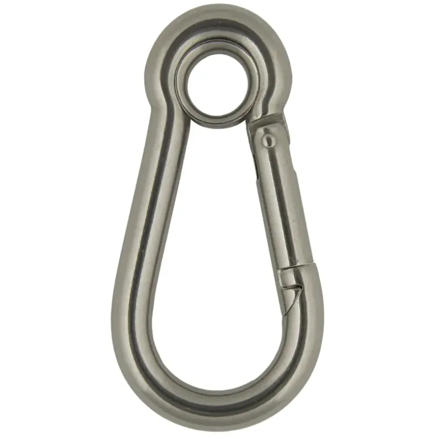 Karabijnhaak dicht oog 4x40mm