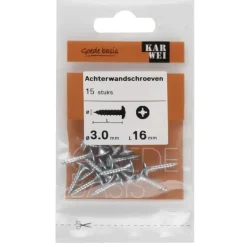 KARWEI achterwandschroef 3x16 mm (15 stuks)